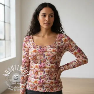 Jersey Paisley woody design A digital print