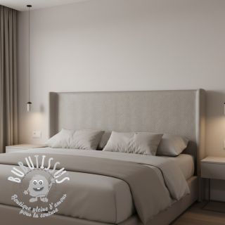 Simili cuir Capiton gris