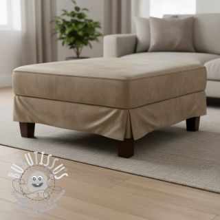 Simili cuir suédine DOUDOU tourterelle