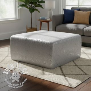 Simili cuir SNAKE blanc argent