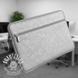 Simili cuir SNAKE blanc argent