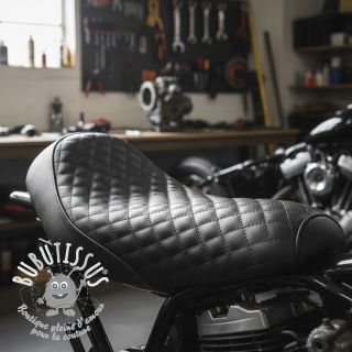 Simili cuir MATELASSE noir