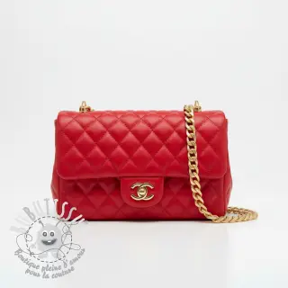 Simili cuir MATELASSE rouge