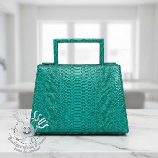 Simili cuir COBRA turquoise