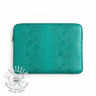 Simili cuir COBRA turquoise