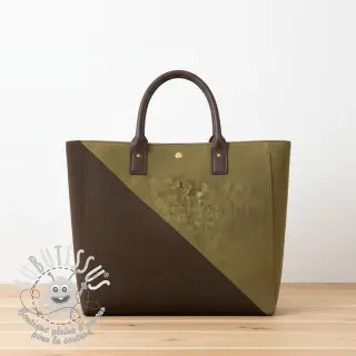 Simili cuir suédine ALASKA mousse/brun