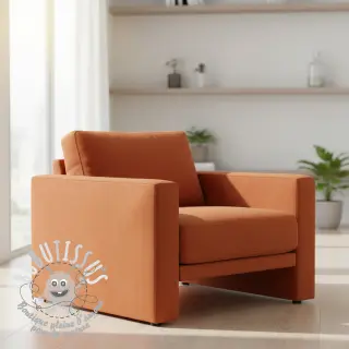 Simili cuir suédine ALASKA orange/brique