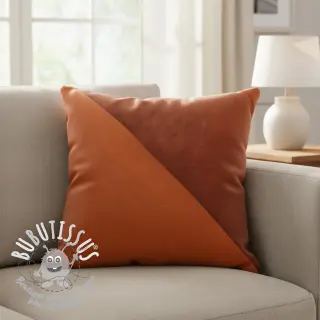 Simili cuir suédine ALASKA orange/brique