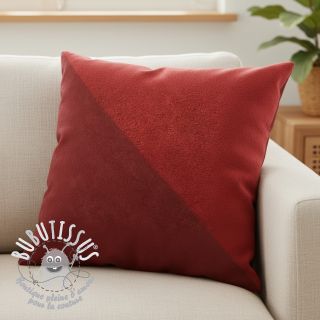 Simili cuir suédine ALASKA griotte/bordeaux