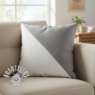 Simili cuir suédine ALASKA blanc/perle