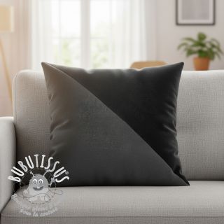 Simili cuir suédine ALASKA noir/acier