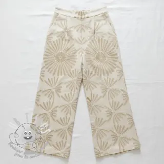 Viscose lin Desert flowers design A