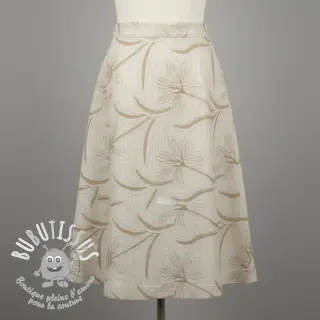 Viscose lin Desert flowers design C