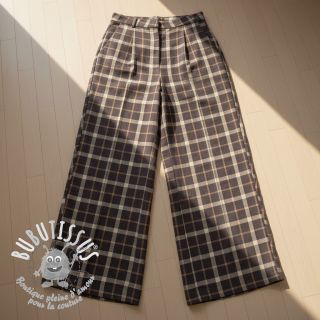 Viscose lin YARN DYED Block brown