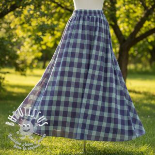 Viscose lin YARN DYED Square green