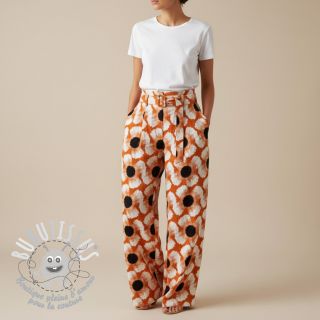 Viscose lin Waxflower design A digital print