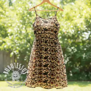 Viscose lin Daisy design B digital print