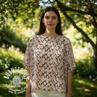 Viscose lin Ivy Diamonds design B digital print