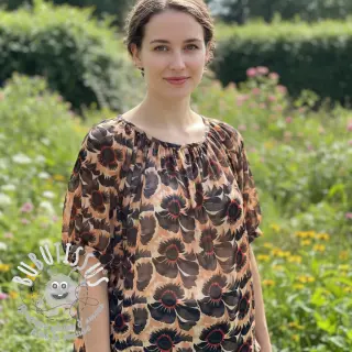 Viscose lin Sunlower design B digital print