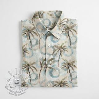 Viscose lin Palm tree digital print