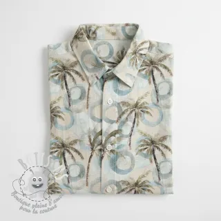 Viscose lin Palm tree digital print
