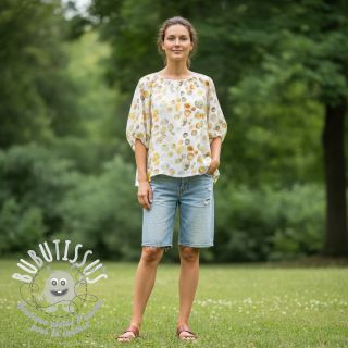 Viscose lin Natural Lin Livy yellow digital print