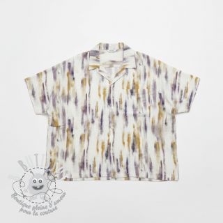 Viscose lin Natural Lin Lina green digital print