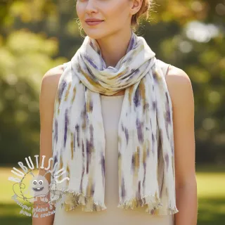 Viscose lin Natural Lin Lina green digital print