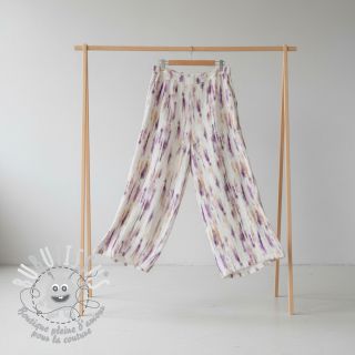 Viscose lin Natural Lin Lina purple digital print