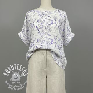 Viscose lin Natural Lin Lissy purple digital print