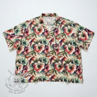 Viscose lin Azalea design A digital print