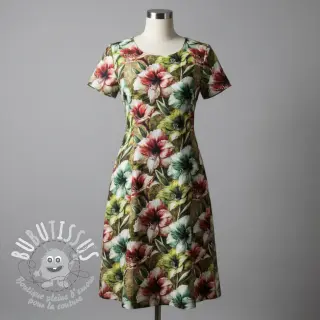 Viscose lin Azalea design C digital print