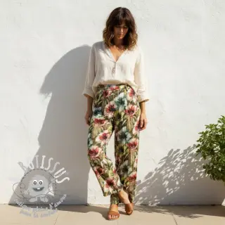 Viscose lin Azalea design C digital print