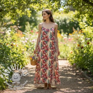 Viscose lin Viola design C digital print