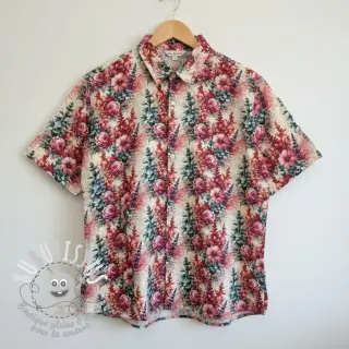 Viscose lin Viola design C digital print