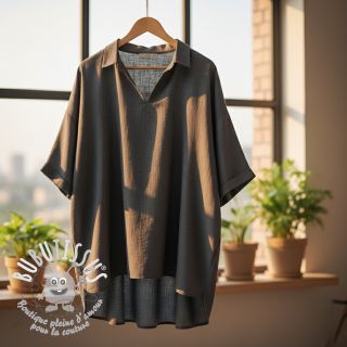 Viscose lin PREMIUM dark grey