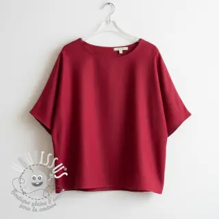 Viscose lin PREMIUM dark red