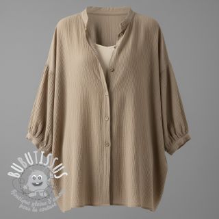 Viscose lin CRINCLE sand