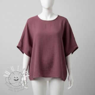 Viscose lin CRINCLE mulberry