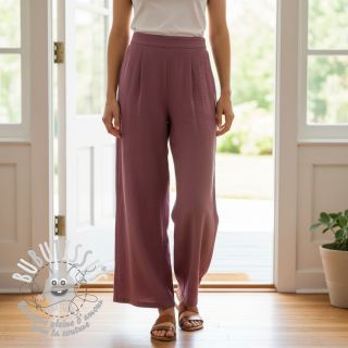 Viscose lin CRINCLE mulberry