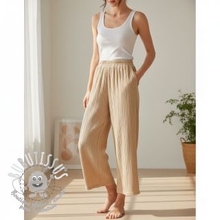 Viscose lin CRINCLE beige