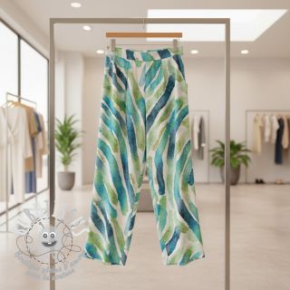 Viscose SATIN Chloe blue digital print