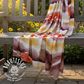 Viscose SATIN Chloe red digital print