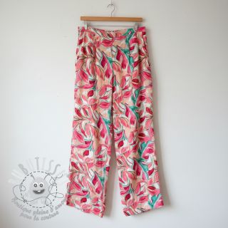 Viscose SATIN Giselle red digital print