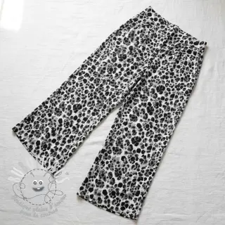 Viscose SATIN Animal skin black digital print