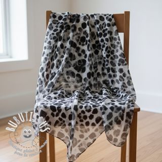 Viscose SATIN Animal skin black digital print