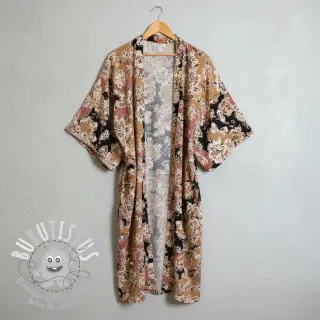Viscose SATIN Flowie Noe black digital print