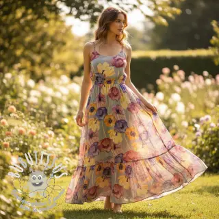 Viscose RADIANCE Flower Elia digital print