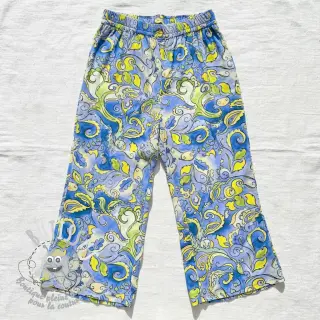 Viscose RADIANCE Abstract paisley blue digital print