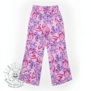 Viscose RADIANCE Anabella leaves pink digital print